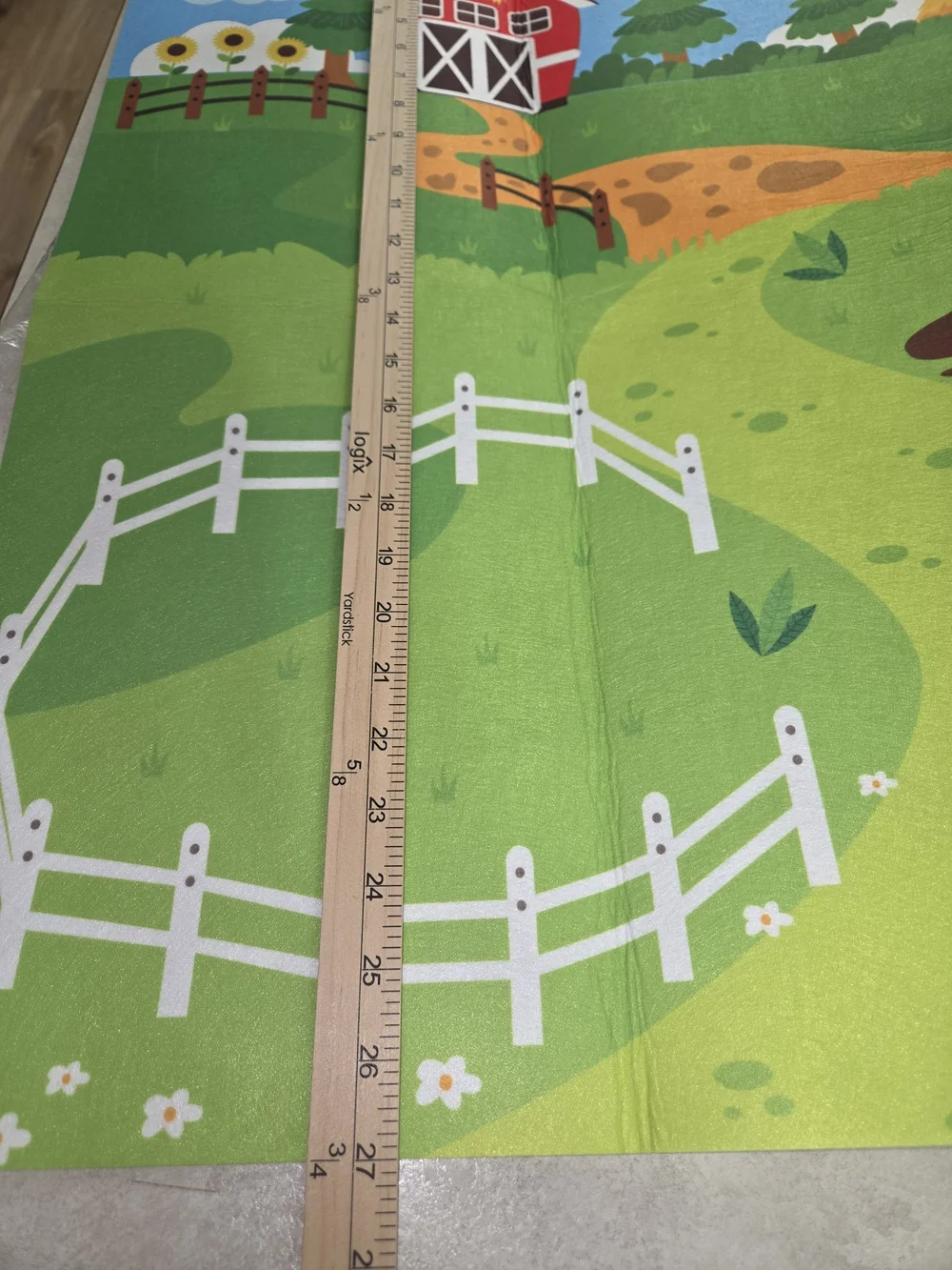 NWT-Farm Animal Felt Board And Pouch Bright Green & Blue, Pieces Included